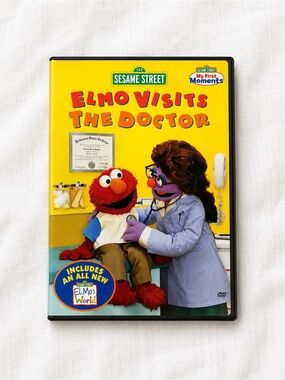 Sesame Street DVD Elmo Visits The Doctor - Yellow and Red Artwork